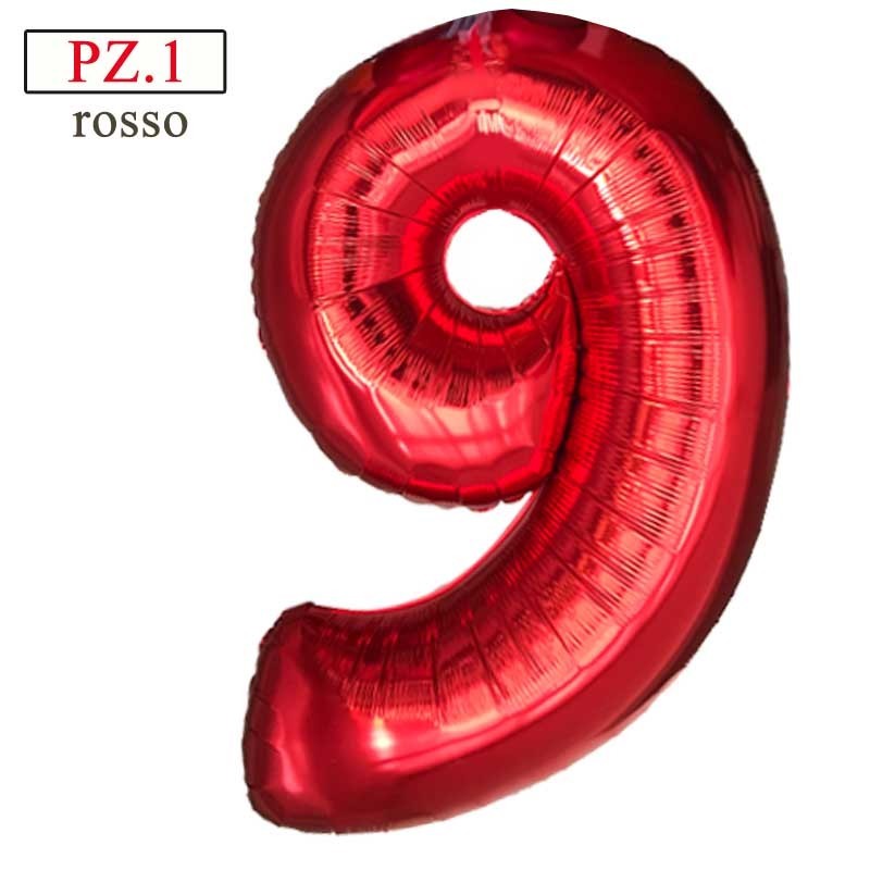 palloncino numerone 9 rosso maxi