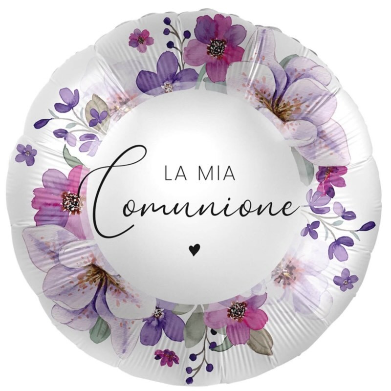 palloncino comunione con fiori