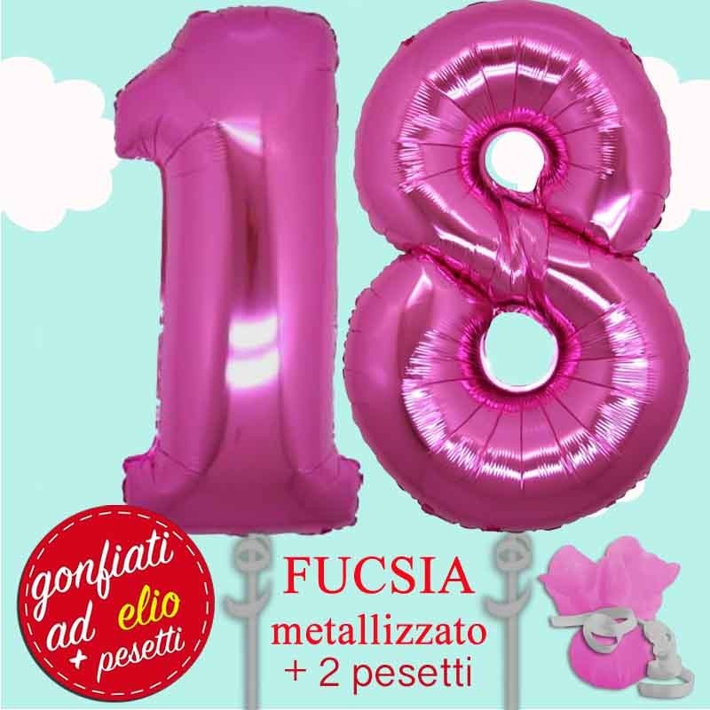 18 Numerone Mylar Maxi 2 Ciuffi Ad Elio