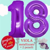 18 Numerone Mylar Maxi 2 Ciuffi Ad Elio