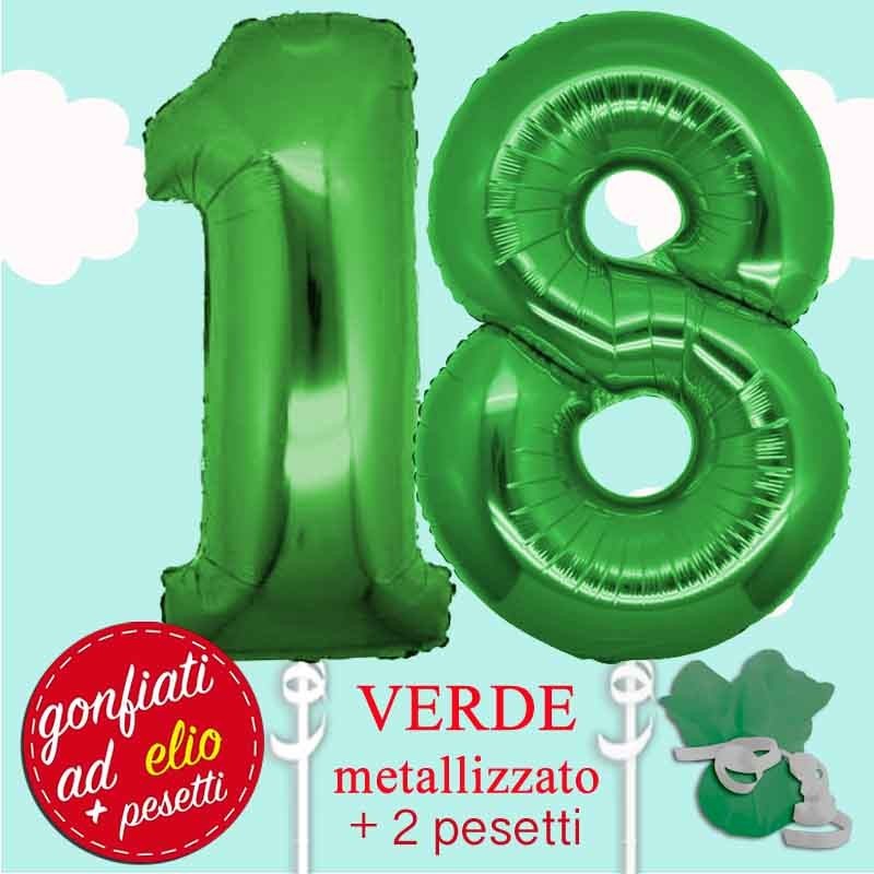 18 Numerone Mylar Maxi 2 Ciuffi Ad Elio