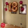 numerone 18 maxi con 2 ciuffi ad elio