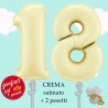 palloncino numero 18 crema satinato