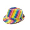 cappello paillettes arcobaleno