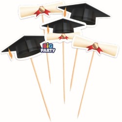 mini cake topper laurea 5 pz