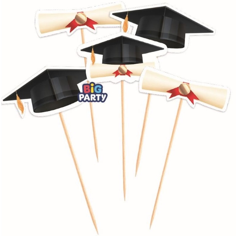 mini cake topper laurea 5 pz