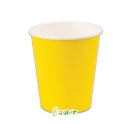 bicchieri giallo carta pz 25