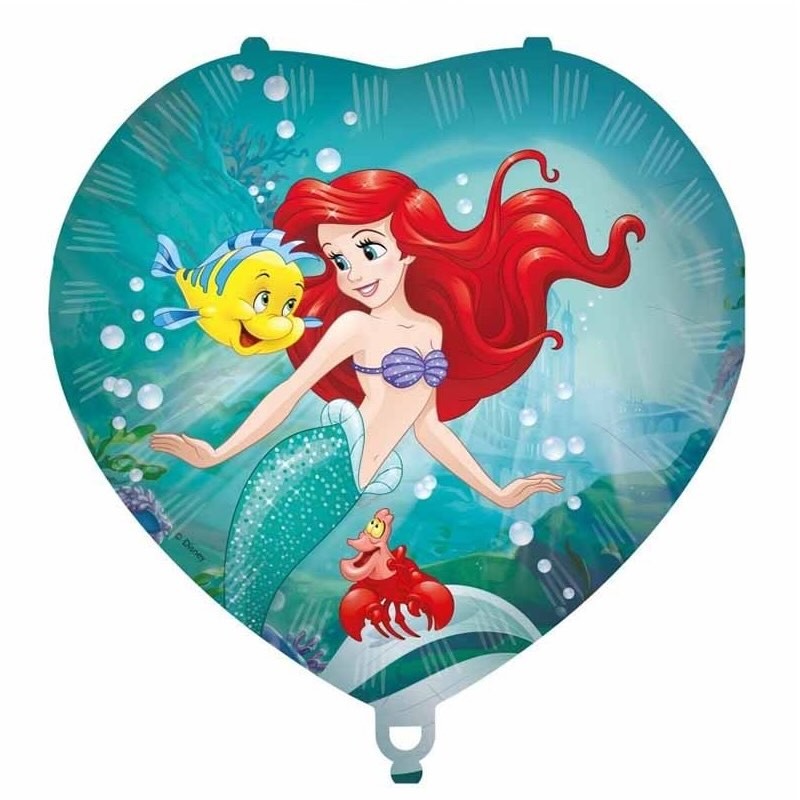 palloncino cuore Sirenetta Ariel