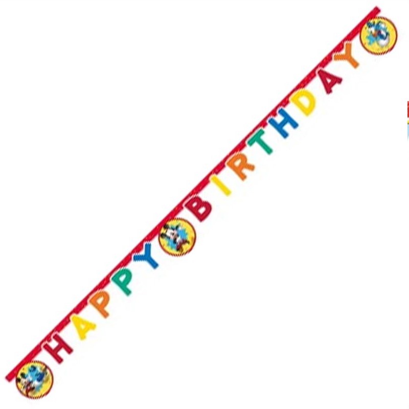 festone Mickey Mouse happy birthday 2mt