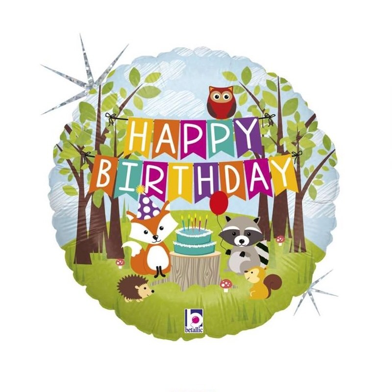 palloncino in fail animali del bosco