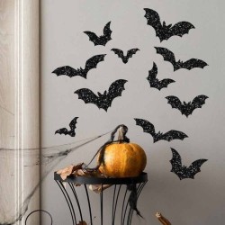 adesivi da parete pipistrelli glitterati