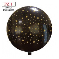 pallone nero stampa stelline oro pallone nero stampa stelline oro