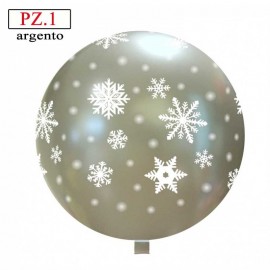 fiocchi di neve palloncino 32 pollici argento