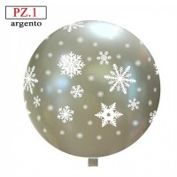fiocchi di neve palloncino 32 pollici argento