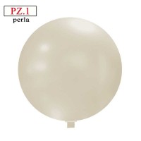 Pallone  cm. 60 bianco metallizzato
