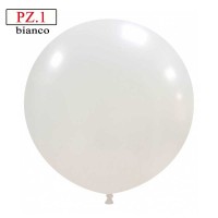 pallone cm.81 bianco metallizzato
