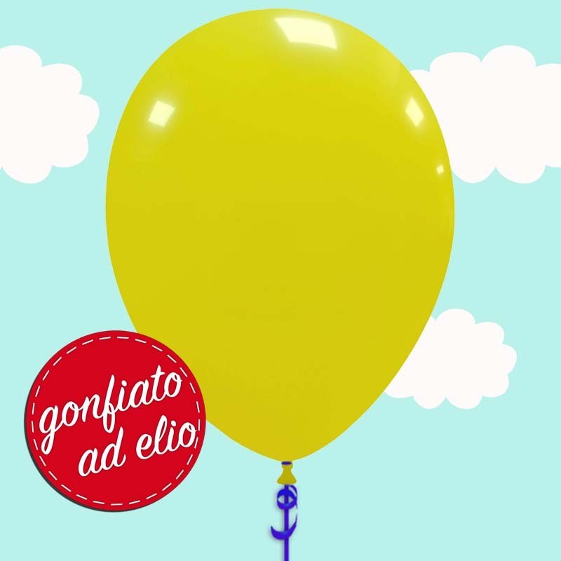 palloncino giallo pastello ad elio