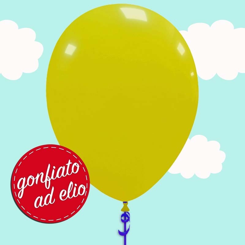 palloncino giallo scuro pastello ad elio