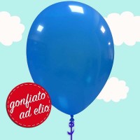 palloncino blu pastello gonfiato ad elio