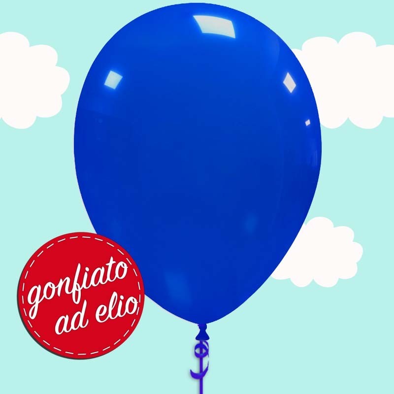 palloncino blu scuro pastello gonfiato ad elio