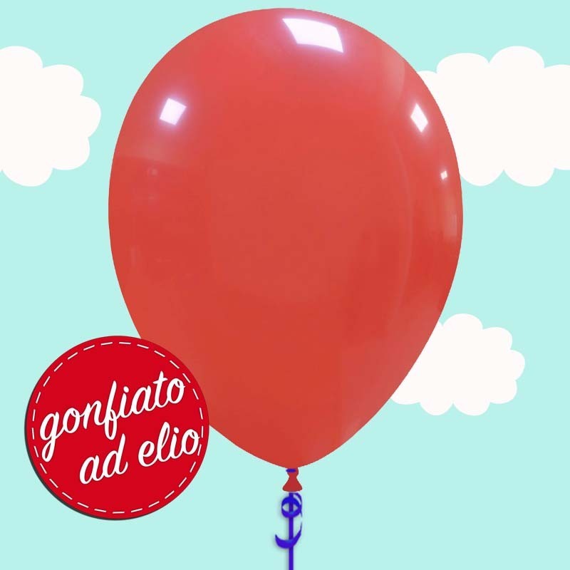 palloncino rosso gonfiato ad elio
